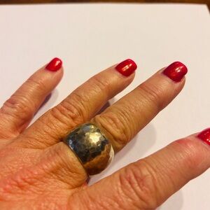 Silpada Hammered Silver Ring. Size 9